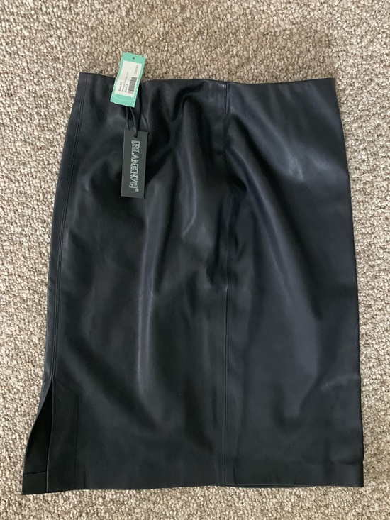 Blank NYC Dresses & Skirts - Blank NYC Black Faux Leather High-Waist Pencil Skirt with Side Slit